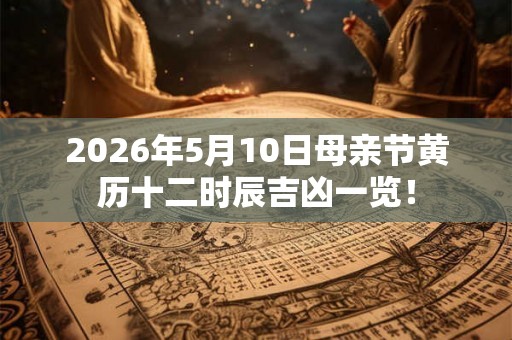 2026年5月10日母亲节黄历十二时辰吉凶一览! 2026年5月10日母亲节黄历十二时辰吉凶一览!