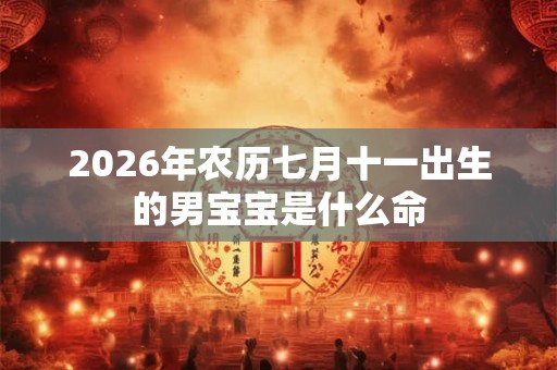2026年农历七月十一出生的男宝宝是什么命