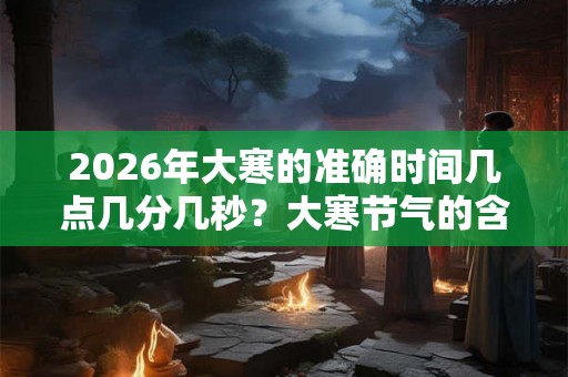 2026年大寒的准确时间几点几分几秒？大寒节气的含义？