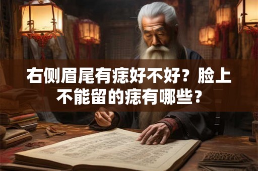 右侧眉尾有痣好不好？脸上不能留的痣有哪些？