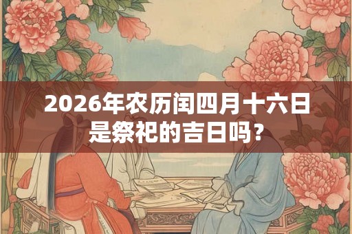 2026年农历闰四月十六日是祭祀的吉日吗？
