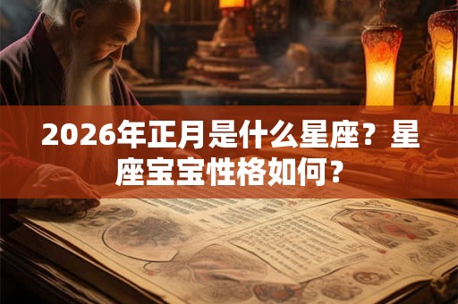 2026年正月是什么星座？星座宝宝性格如何？