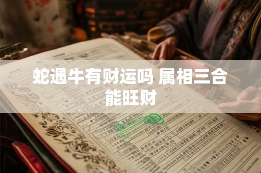 蛇遇牛有财运吗 属相三合能旺财 蛇遇牛有财运吗 属相三合能旺财
