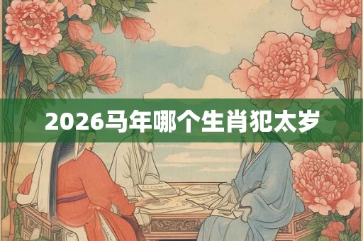 2026马年哪个生肖犯太岁
