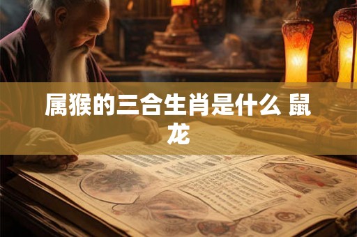 属猴的三合生肖是什么 鼠龙