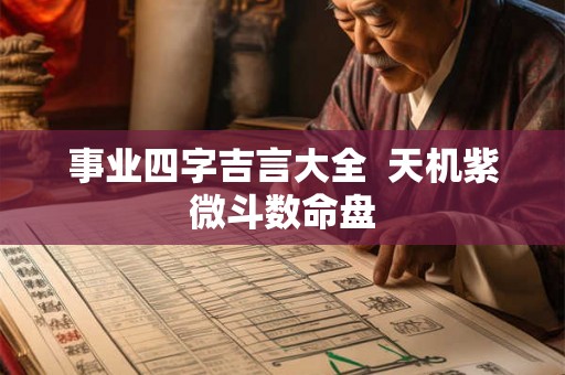 事业四字吉言大全  天机紫微斗数命盘