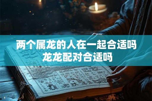 两个属龙的人在一起合适吗 龙龙配对合适吗