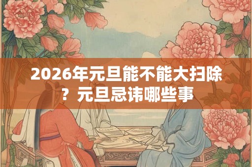 2026年元旦能不能大扫除？元旦忌讳哪些事