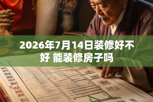 2026年7月14日装修好不好 能装修房子吗