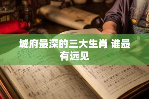 城府最深的三大生肖 谁最有远见