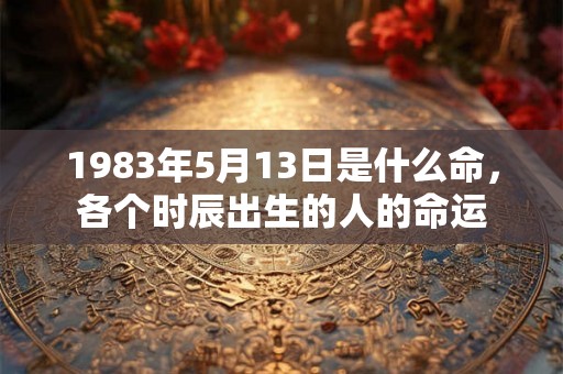 1983年5月13日是什么命，各个时辰出生的人的命运