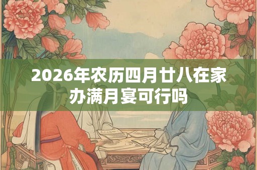 2026年农历四月廿八在家办满月宴可行吗