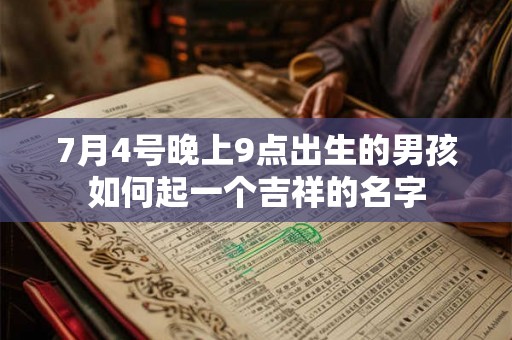 7月4号晚上9点出生的男孩如何起一个吉祥的名字