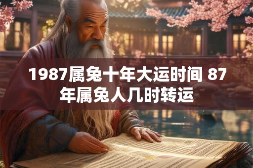 1987属兔十年大运时间 87年属兔人几时转运