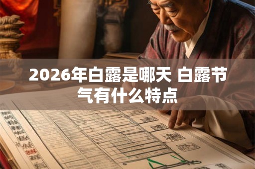 2026年白露是哪天 白露节气有什么特点