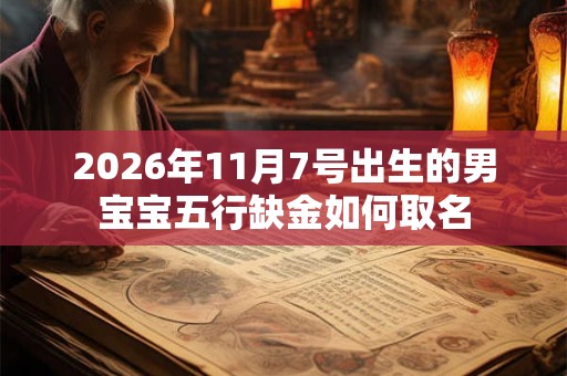 2026年11月7号出生的男宝宝五行缺金如何取名