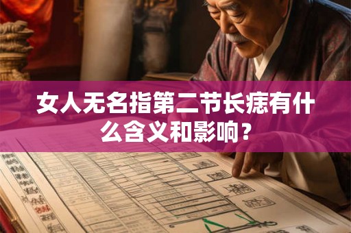 女人无名指第二节长痣有什么含义和影响？