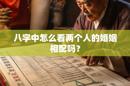 八字中怎么看两个人的婚姻相配吗？
