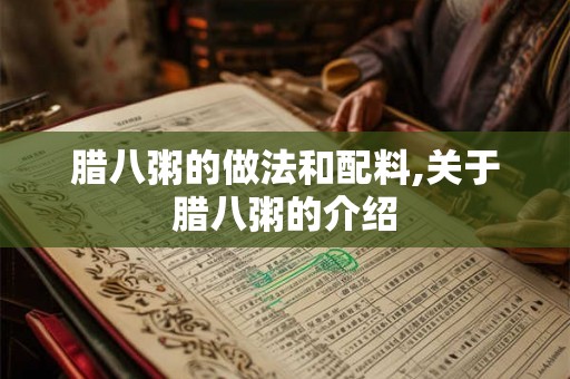 腊八粥的做法和配料,关于腊八粥的介绍