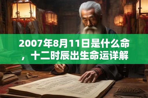 2007年8月11日是什么命，十二时辰出生命运详解