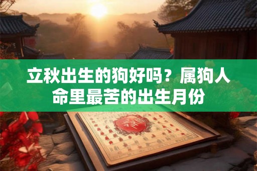 立秋出生的狗好吗？属狗人命里最苦的出生月份