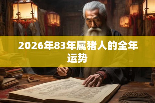 2026年83年属猪人的全年运势