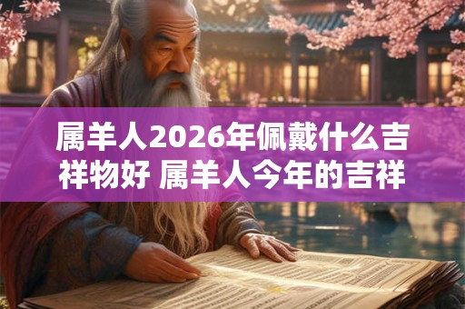 属羊人2026年佩戴什么吉祥物好 属羊人今年的吉祥物