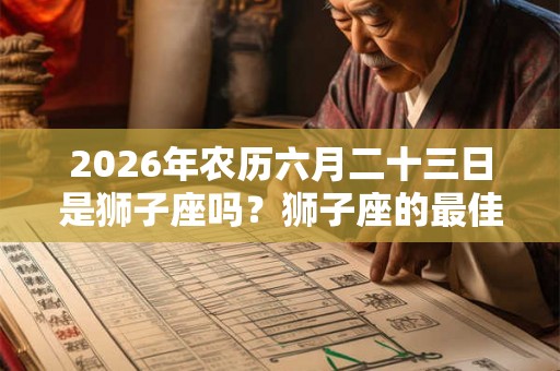 2026年农历六月二十三日是狮子座吗？狮子座的最佳组合是什么星座？