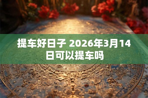 提车好日子 2026年3月14日可以提车吗