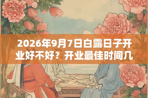 2026年9月7日白露日子开业好不好？开业最佳时间几点？