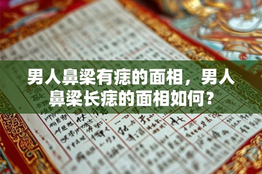男人鼻梁有痣的面相，男人鼻梁长痣的面相如何？