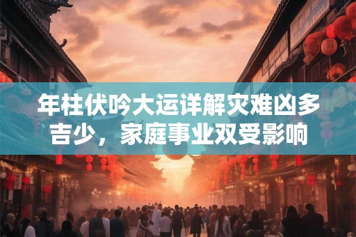 年柱伏吟大运详解灾难凶多吉少，家庭事业双受影响