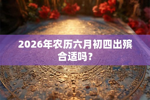 2026年农历六月初四出殡合适吗？