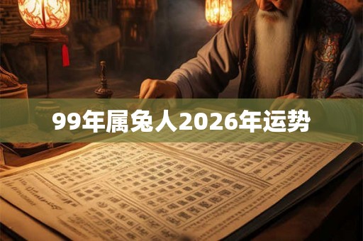 99年属兔人2026年运势