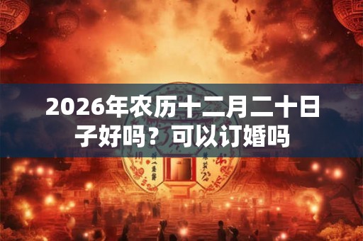 2026年农历十二月二十日子好吗？可以订婚吗