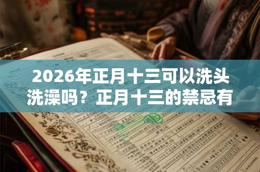 2026年正月十三可以洗头洗澡吗？正月十三的禁忌有哪些？