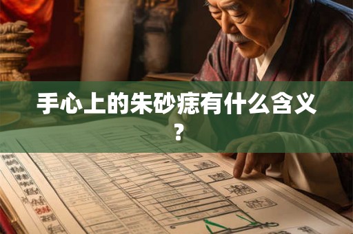 手心上的朱砂痣有什么含义？
