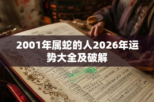 2001年属蛇的人2026年运势大全及破解