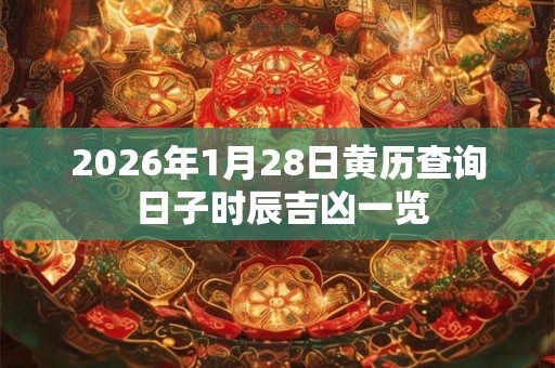 2026年1月28日黄历查询 日子时辰吉凶一览