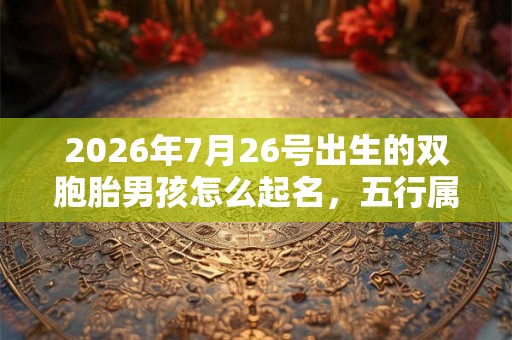 2026年7月26号出生的双胞胎男孩怎么起名，五行属什么