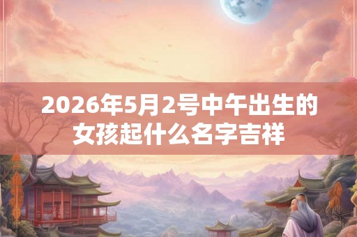 2026年5月2号中午出生的女孩起什么名字吉祥
