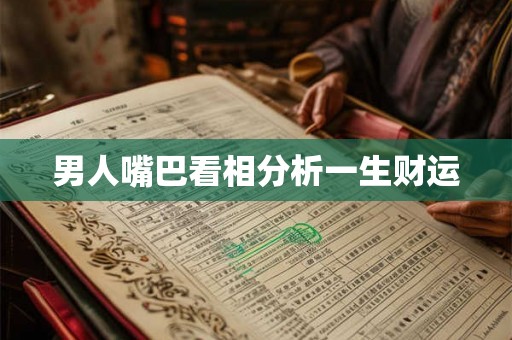 男人嘴巴看相分析一生财运