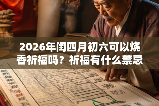 2026年闰四月初六可以烧香祈福吗？祈福有什么禁忌？