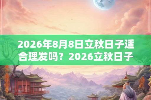2026年8月8日立秋日子适合理发吗？2026立秋日子好不好？