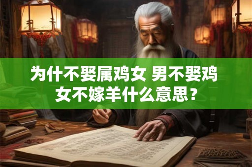 为什不娶属鸡女 男不娶鸡 女不嫁羊什么意思？