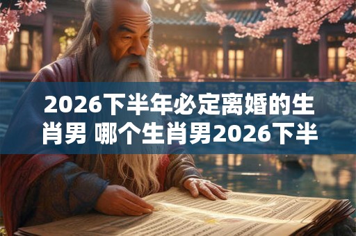 2026下半年必定离婚的生肖男 哪个生肖男2026下半年必定离婚 2026下半年必定离婚的生肖男 哪个生肖男2026下半年必定离婚