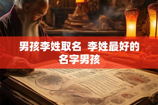 男孩李姓取名  李姓最好的名字男孩