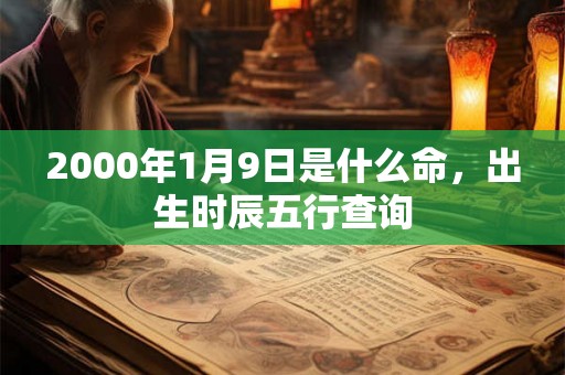 2000年1月9日是什么命，出生时辰五行查询