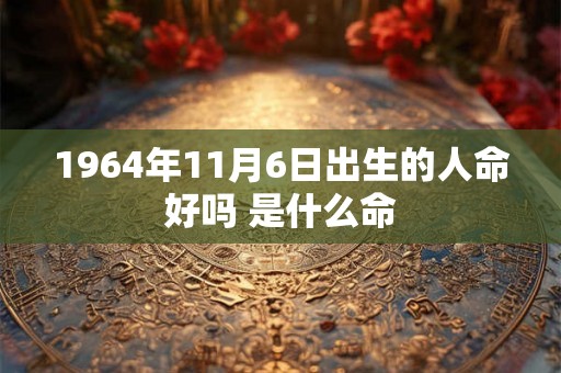 1964年11月6日出生的人命好吗 是什么命