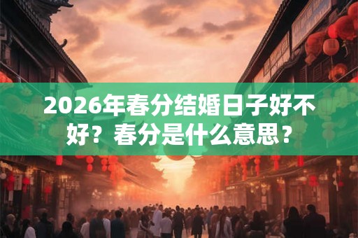 2026年春分结婚日子好不好?春分是什么意思? 2026年春分结婚日子好不好?春分是什么意思?